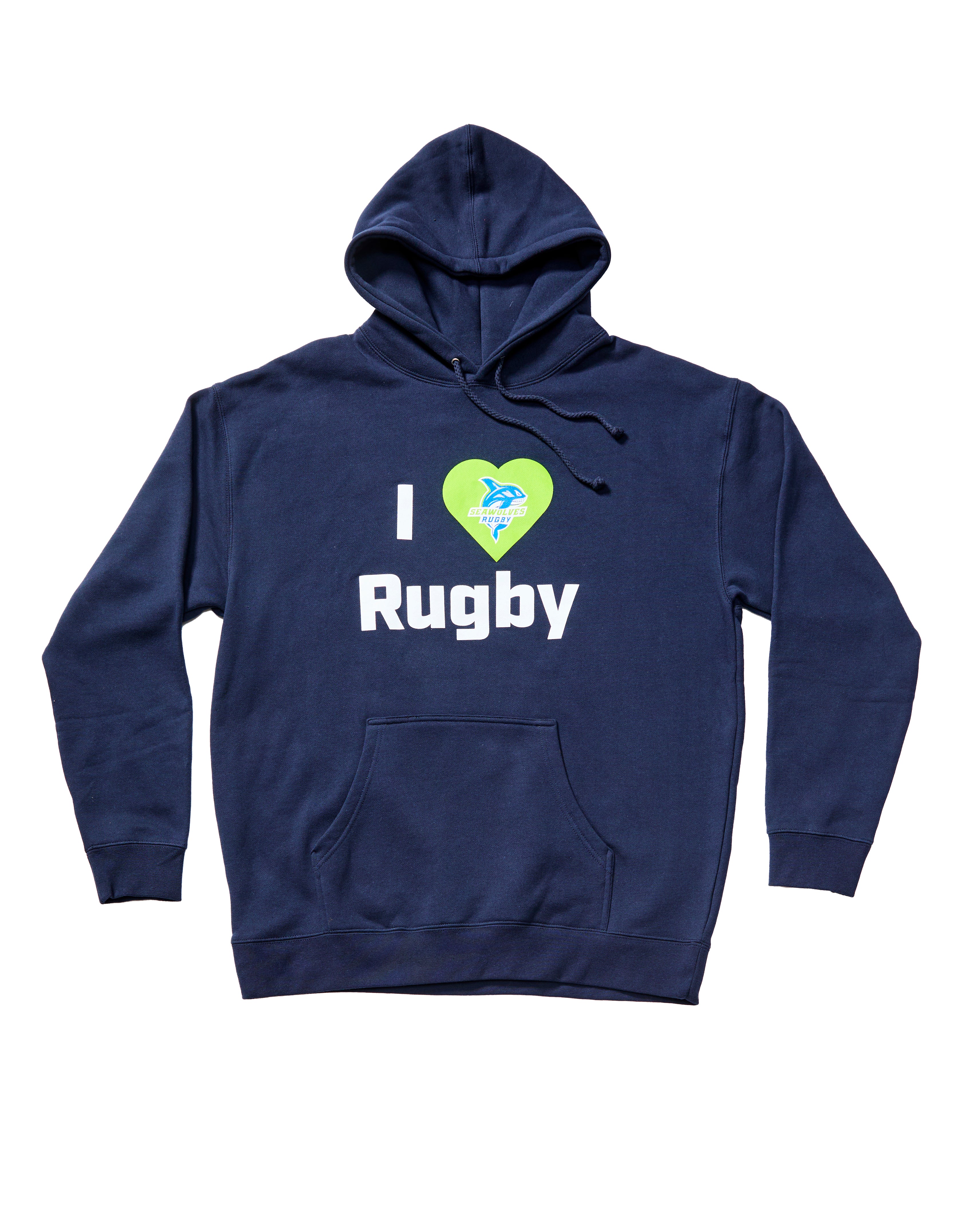 Seawolves Rugby Hoodie for Men & Women - Soft & Comfortable I Love Rugby Pullover Sweatshirt - Perfect for Game Day, Training & Casual Wear
