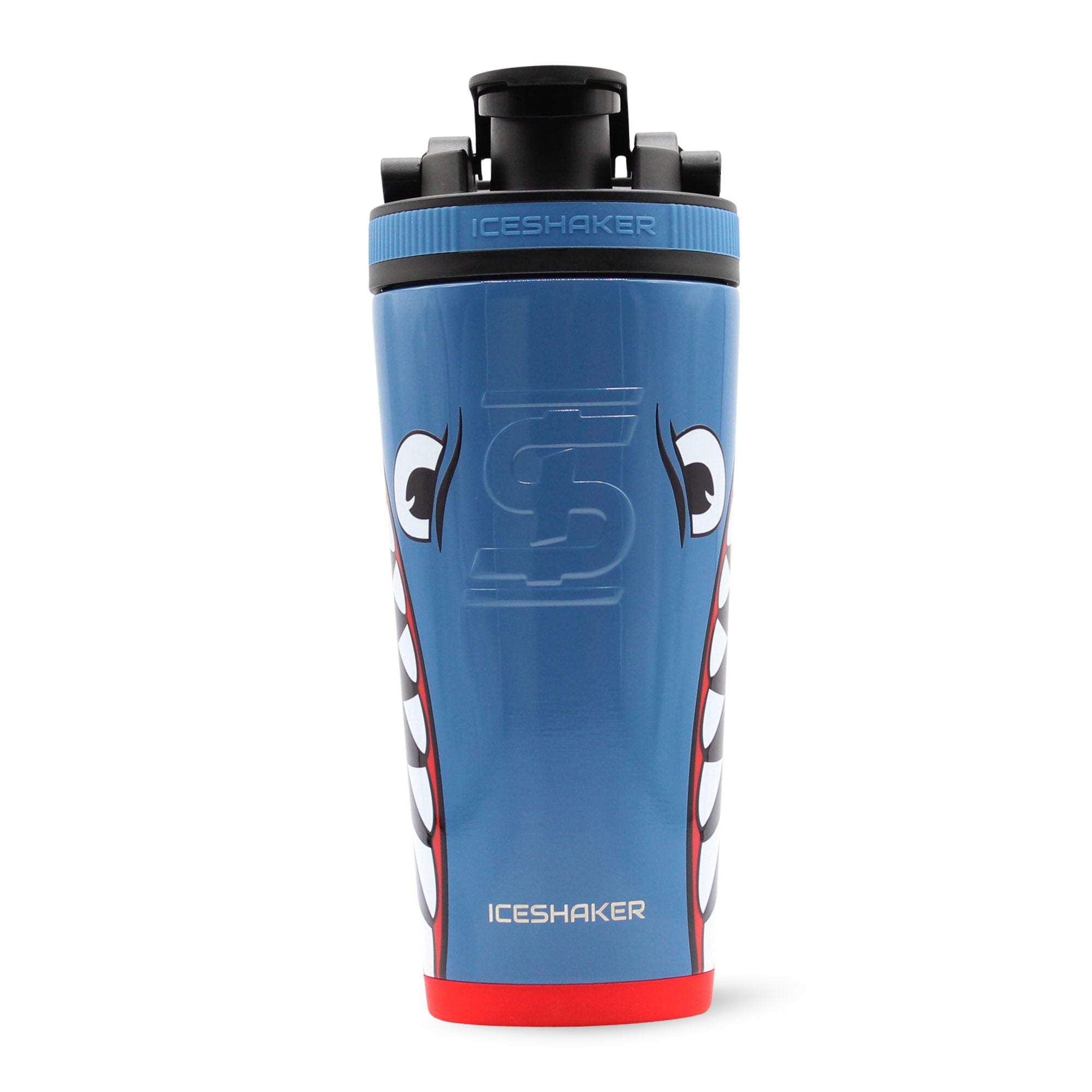 26oz Insulated Stainless Steel Ice Shaker Bottle - Blue Bomber - Perfect for Gym, Workouts & Outdoor Activities