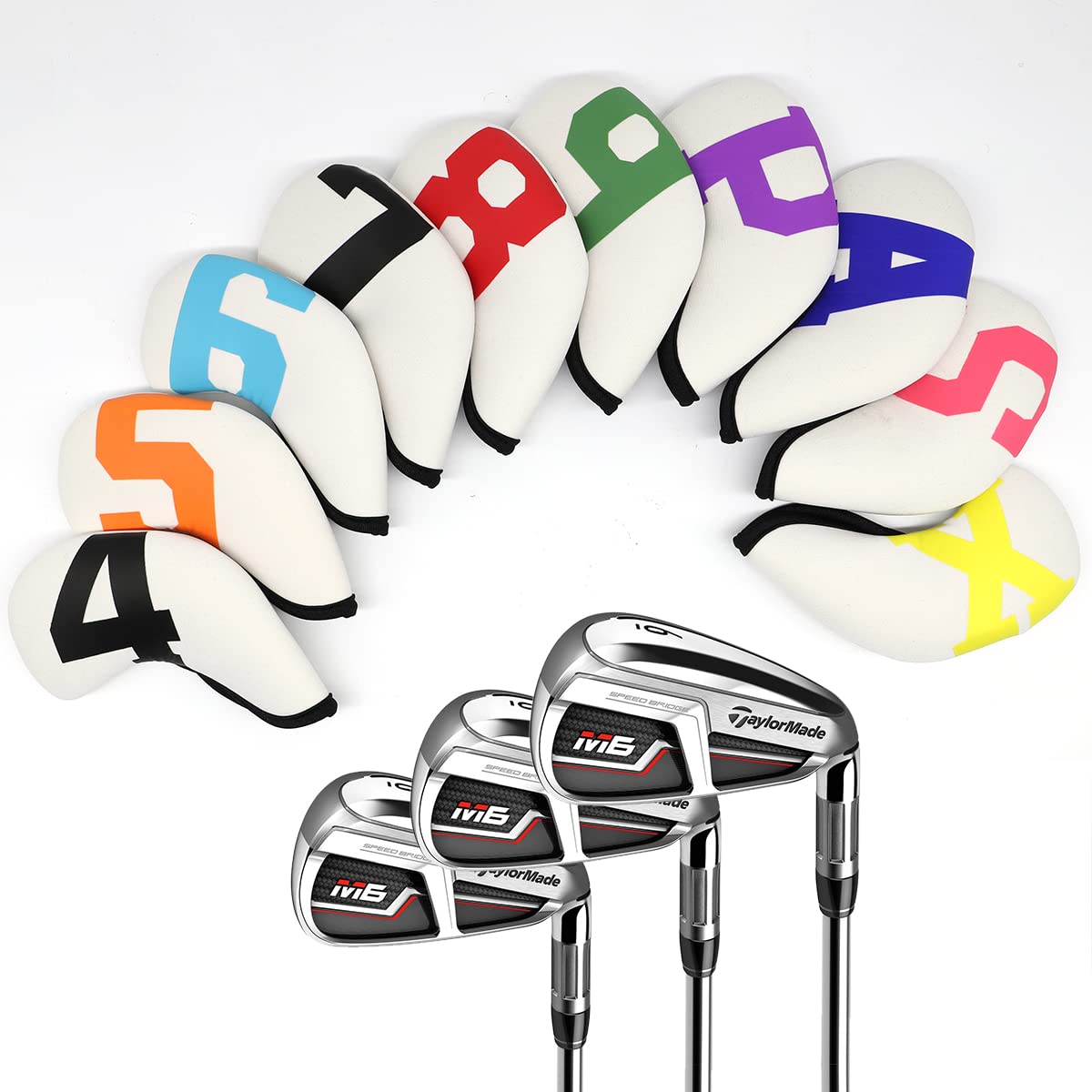 Premium Neoprene Golf Iron Head Covers Set (4/10pcs) - Colorful Numbered Iron Club Covers for All Brands - Durable & Stylish Protection for Golf Irons - Perfect for Practice, Tournaments & Travel