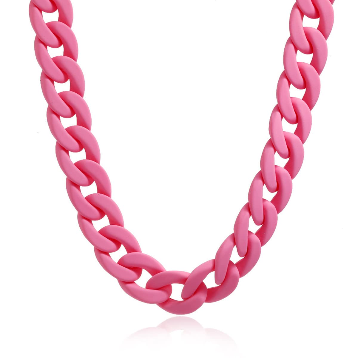 Stylish Multicolor Acrylic Figaro Chain Necklace - Chunky Cuban Link Resin Jewelry for Women & Girls | Perfect for Parties, Festivals & Everyday Wear