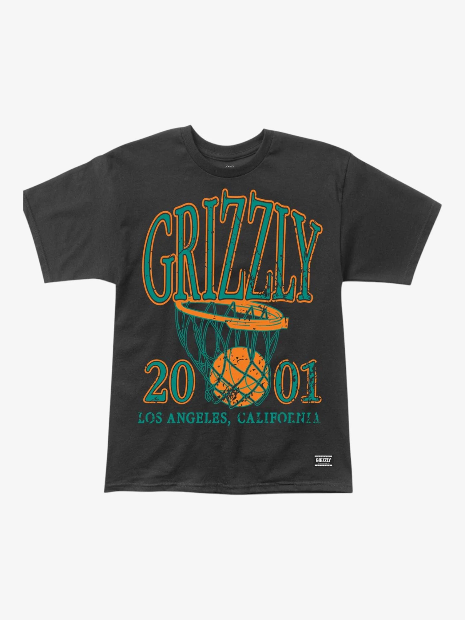 Grizzly Swish Black T-Shirt for Men - Comfortable Cotton Tee for Casual Wear, Gym, and Outdoor Activities