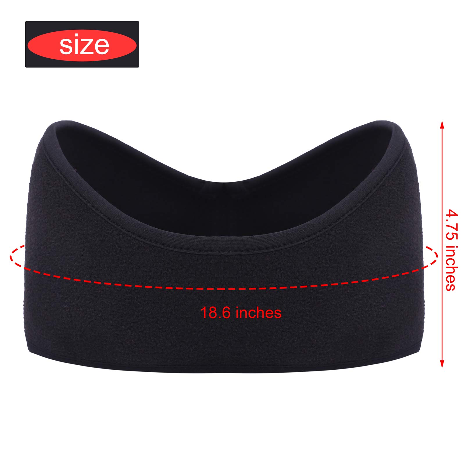 URATOT 4 Pack Winter Ear Warmers Headbands for Men & Women - Soft Fleece Earmuffs for Running, Skiing, Hiking & Outdoor Sports - Cold Weather Ear Protection Accessories