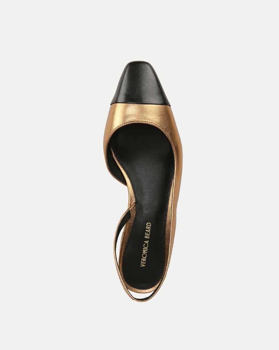 Cecile Leather Cap Toe Slingback Pumps - Women's Classic Pointed Toe Heels for Office, Party & Wedding | Comfortable Dress Shoes for Work & Special Occasions
