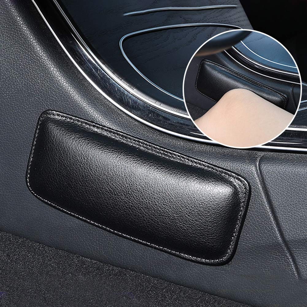Premium Leather Car Door Armrest Pillow & Knee Cushion - Soft Auto Center Console Pad for Thigh & Elbow Support - Comfort Car Interior Accessories for Long Drives & Road Trips