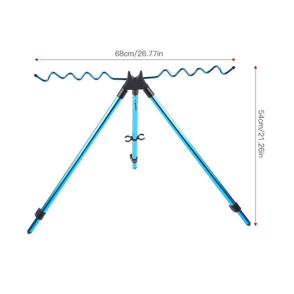 Premium Aluminum Alloy Telescopic Fishing Rod Holder - Portable Folding Tripod Stand for Sea & Freshwater Fishing | Perfect for Beach, Boat & Shoreline Fishing Adventures