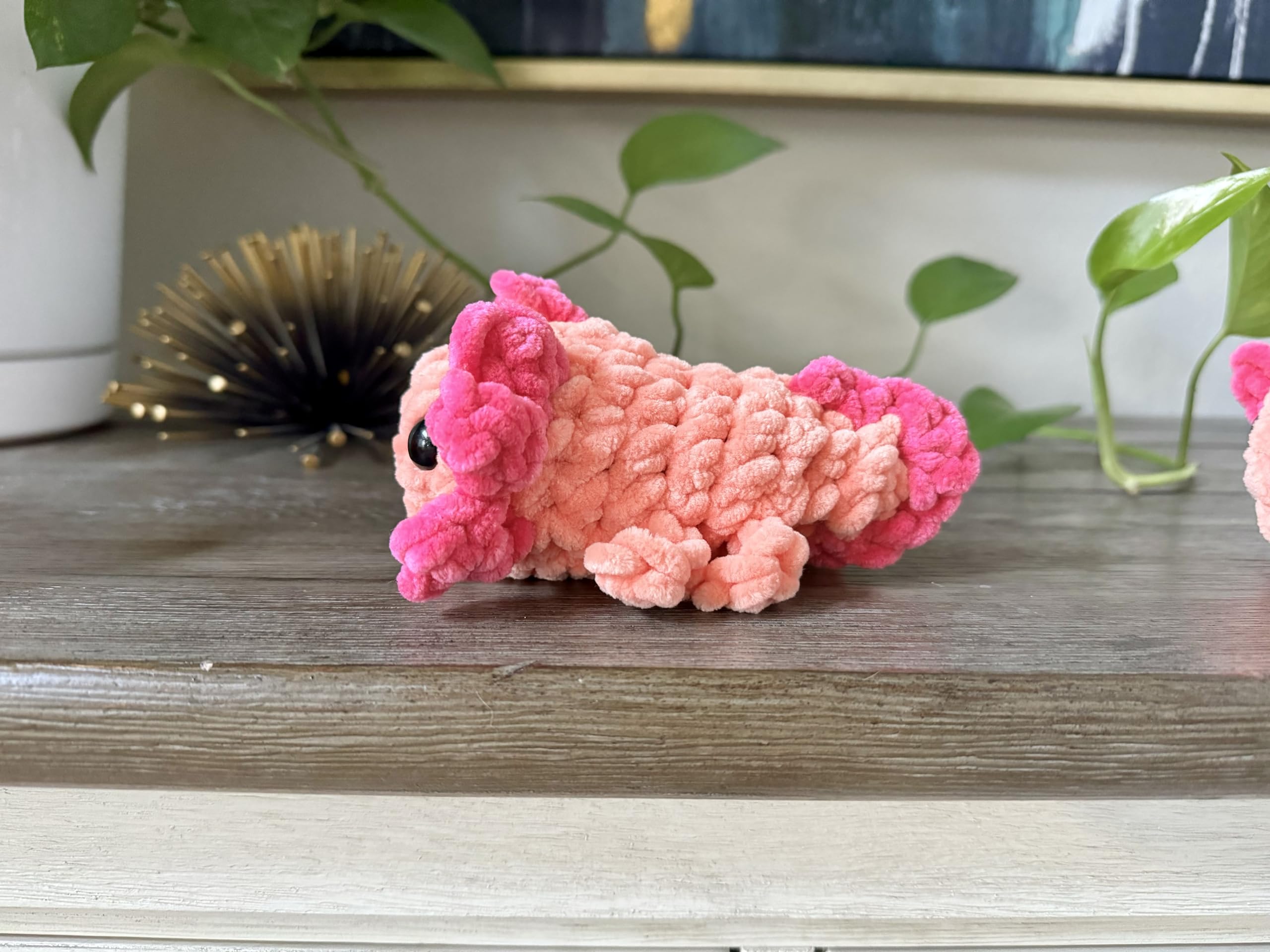 Adorable Axolotl Plush Toy - Handmade Crochet Amigurumi Stuffed Animal (Small) - Perfect Gift for Kids, Animal Lovers & Home Decor