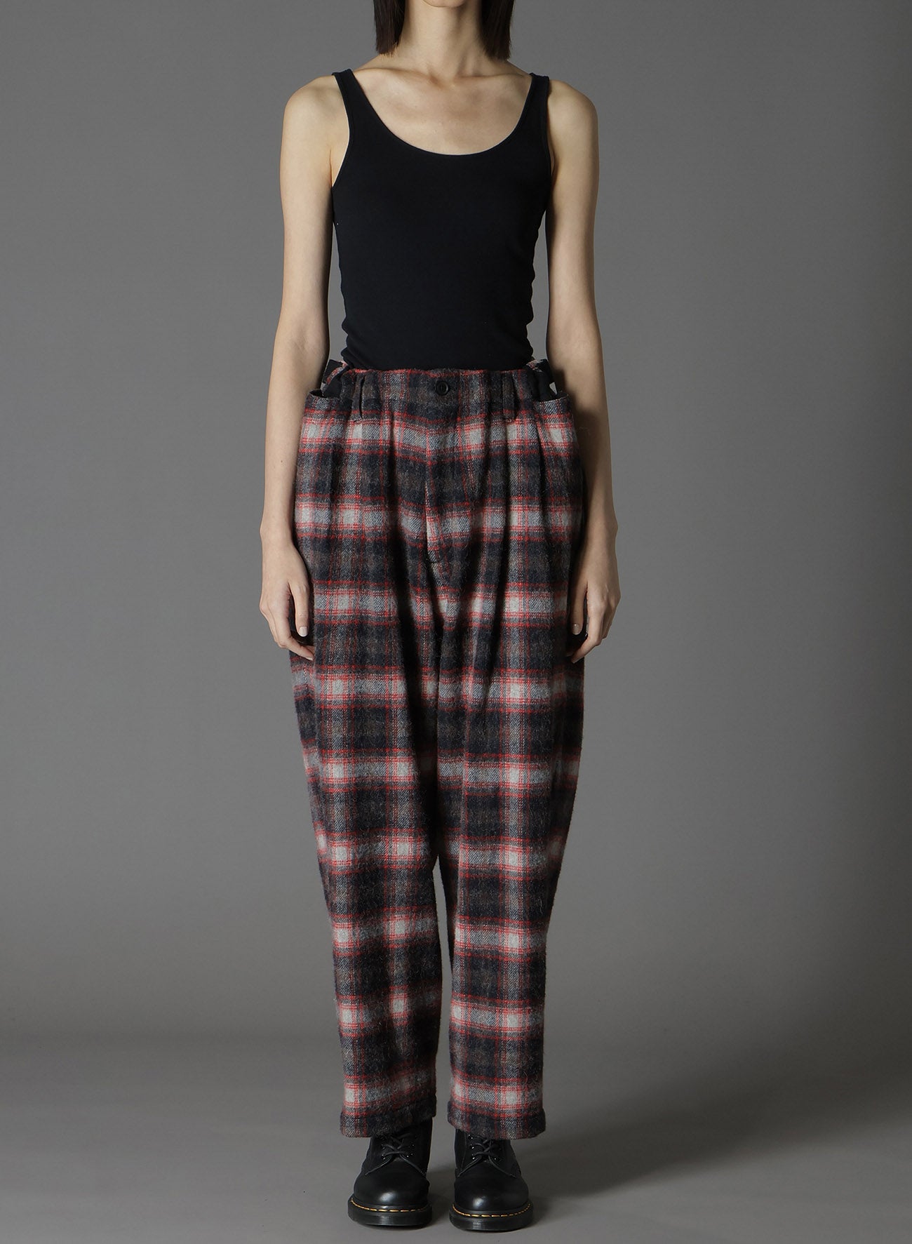 Checked Shaggy Wool Zipper Pocket Pants for Men & Women - Cozy Winter Lounge Pants for Home, Office & Travel