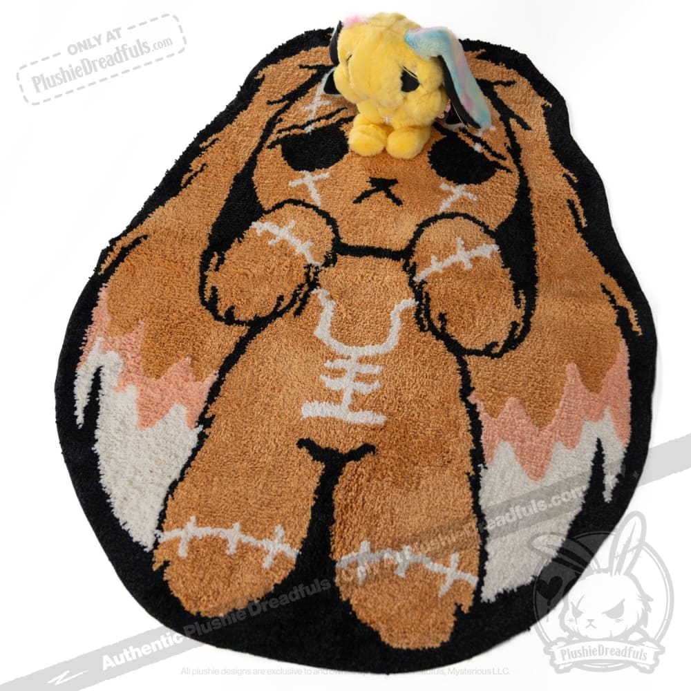 Soft Plush Anxiety Relief Rabbit Rug - Cozy Comfort for Stress & Relaxation - Perfect for Bedroom, Nursery, or Meditation Space