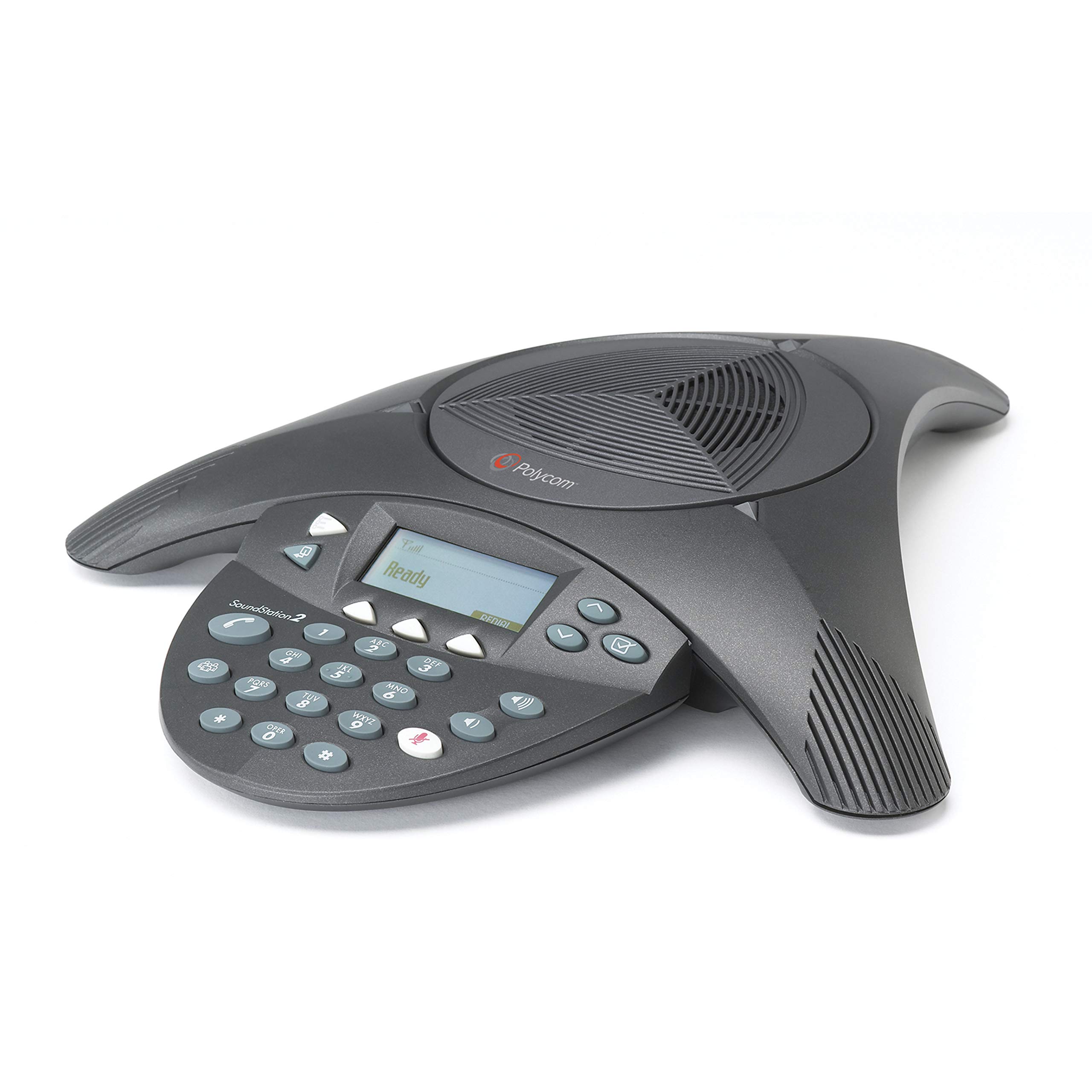 Polycom SoundStation 2 Analog Conference Phone (2200-16000-001) - Crystal Clear Audio for Office Meetings & Business Calls - Perfect for Conference Rooms, Home Offices & Remote Work