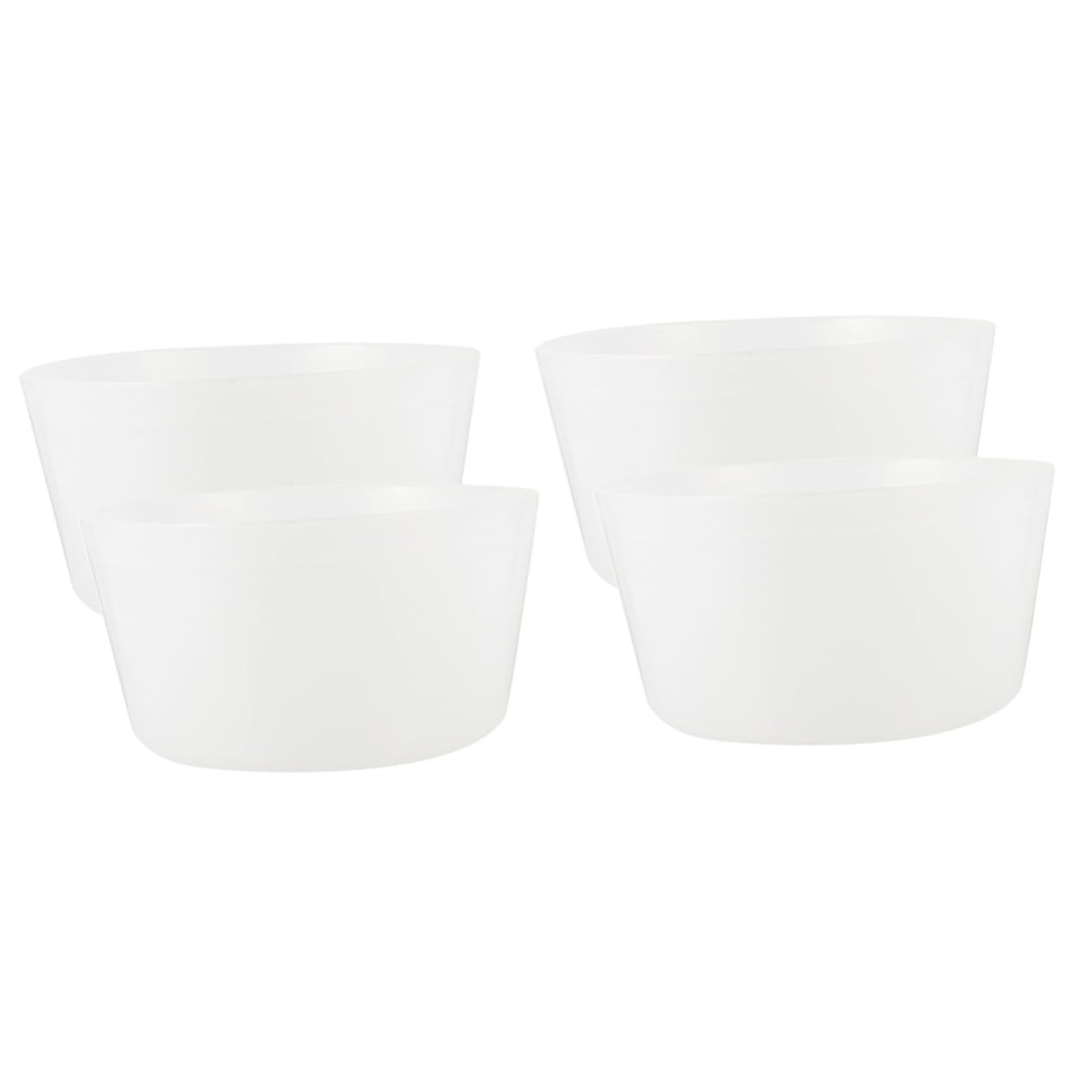 Yardwe 4-Pack Transparent Sauna Bucket Inserts - Plastic Foot Bath Accessories with Stand for Pedicure, Portable Bath Holder | Perfect for Spa, Salon & Home Relaxation