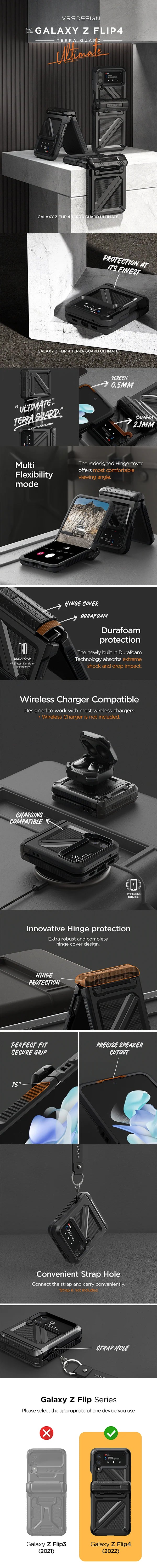 Samsung Galaxy Z Flip 4 Case - Terra Guard Ultimate Protective Cover | Shockproof & Scratch Resistant | Perfect for Everyday Use & Outdoor Activities