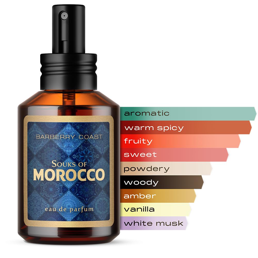 Barberry Coast Souks Of Morocco Eau de Parfum for Men - 2oz/60ml Luxury Cologne | Long-Lasting Fragrance for Date Night & Special Occasions