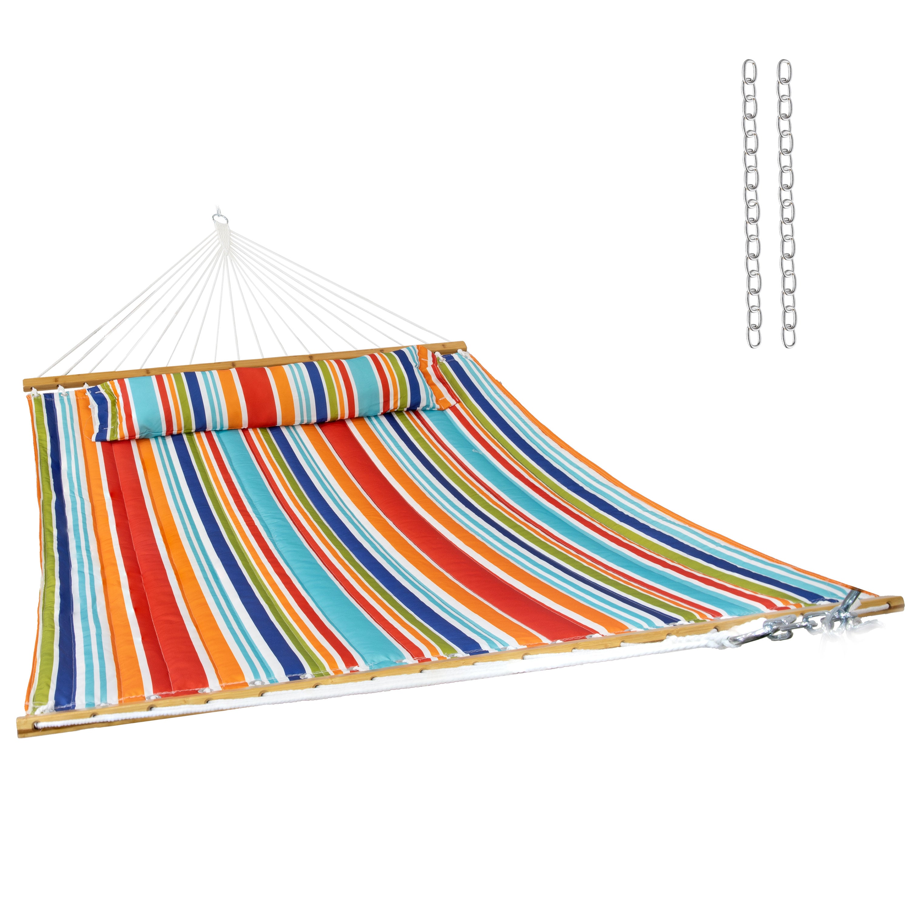 Sunnydaze 2 Person Extra Large Quilted Outdoor Hammock - 77.5