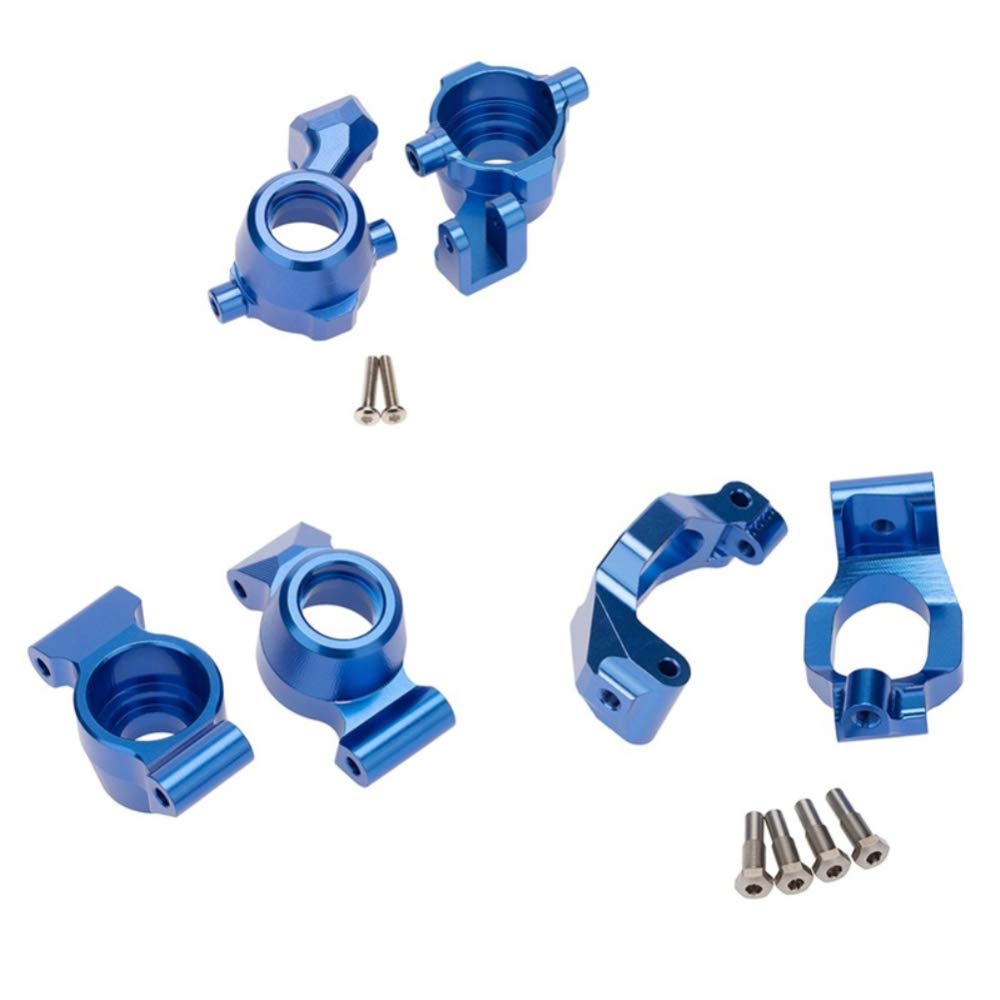 TRAXXAS 1/10 MAXX Truck 89076-4 RC Car Upgrade Parts - LIZHOUMIL Rear Seat C, Front Steering Cup & Rear Axle Seat in Blue | Durable Replacement for Off-Road RC Racing & Bashing