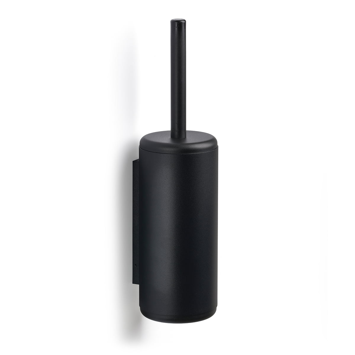 ZONE DENMARK Wall-Mounted Rim Toilet Brush - 10cm Diameter x 21cm Height - Black - Hygienic Bathroom Cleaning Tool for Modern Homes