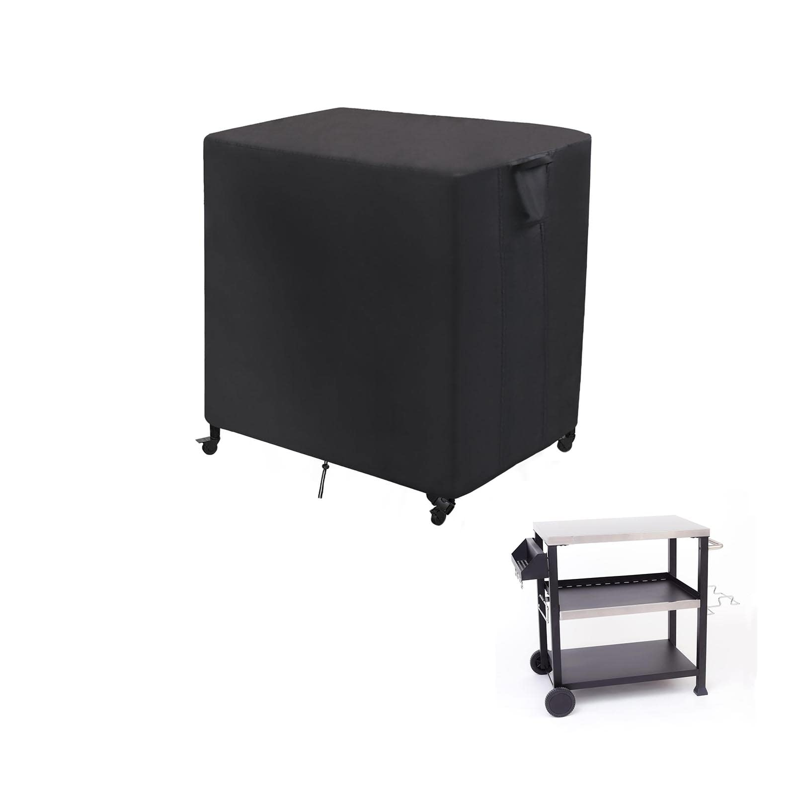 **Jungda Waterproof Outdoor Prep Table Cover for Nuuk Cart - 42 x 22 x 35 Inch - Durable Patio Grill & Dining Cart Cover for BBQ, Camping, Picnics**