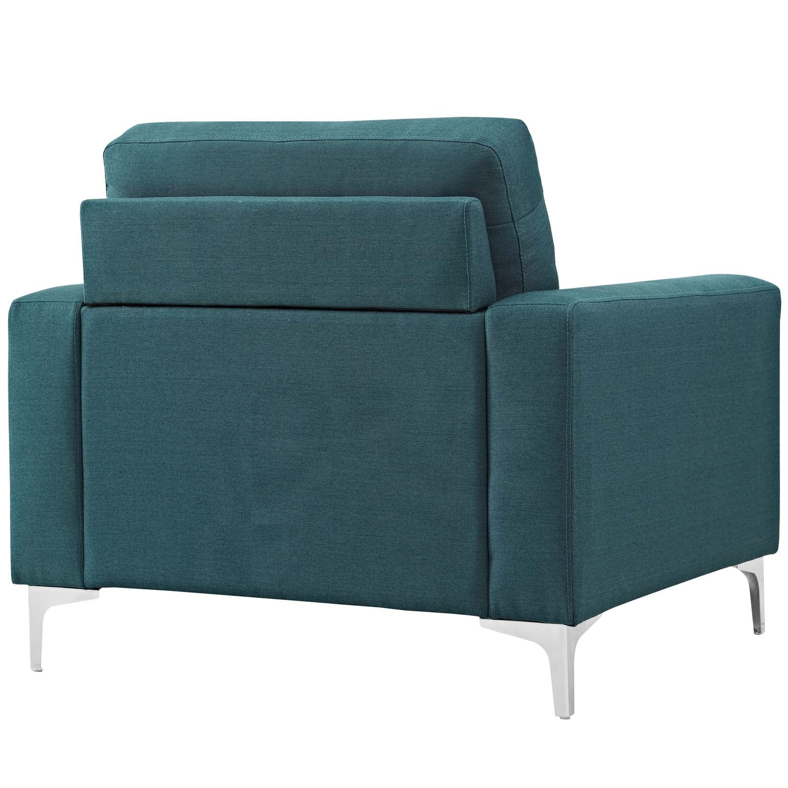 Allure Upholstered Armchair - Modern Comfortable Lounge Chair for Living Room, Bedroom & Office - Perfect for Relaxing, Reading & Home Decor