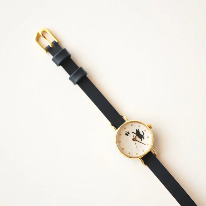 Elegant Japanese Handmade Women's Wristwatch - Cat & Butterfly Design - Perfect for Casual Wear, Office & Special Occasions