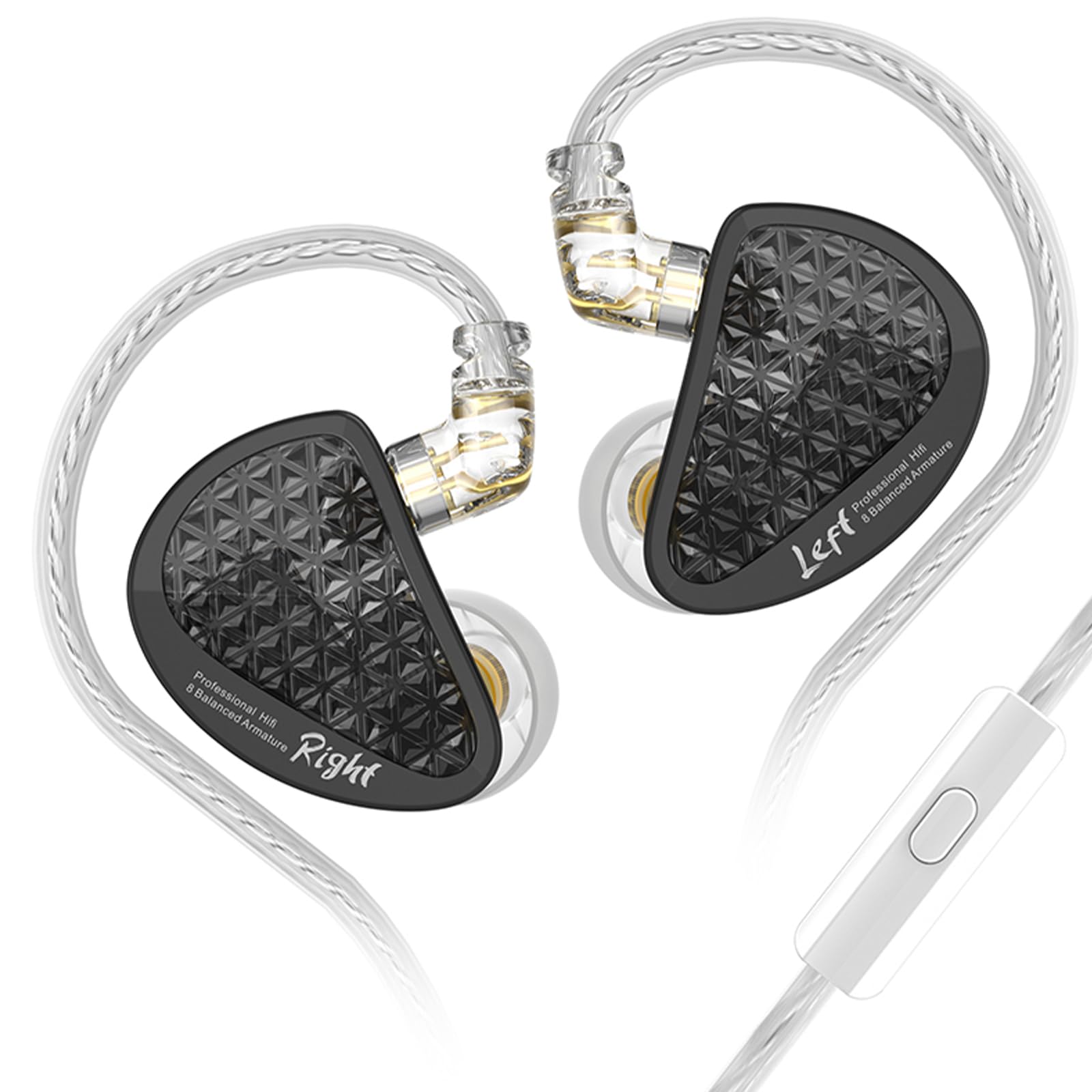 CCA KZ AS16 PRO 16BA HiFi In-Ear Monitor Headphones - Balanced Armature Drivers, High Clarity IEM Earphones for Musicians, Singers, DJs, Drummers & Audiophiles | Perfect for Studio Recording, Live Performances & Gaming