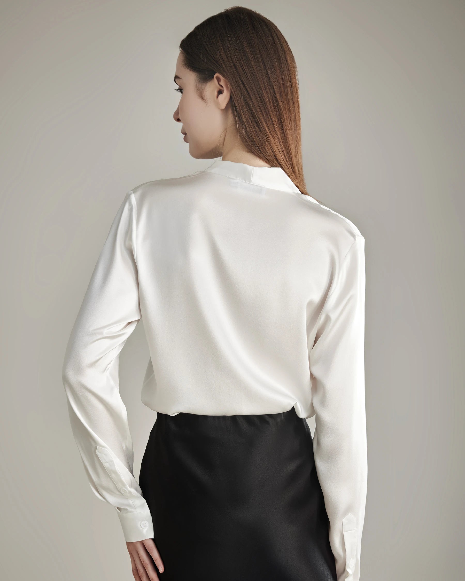 Elegant Silk Bow Tie Blouse for Women - Fashionable & Comfortable Ladies Top for Office, Party & Special Occasions