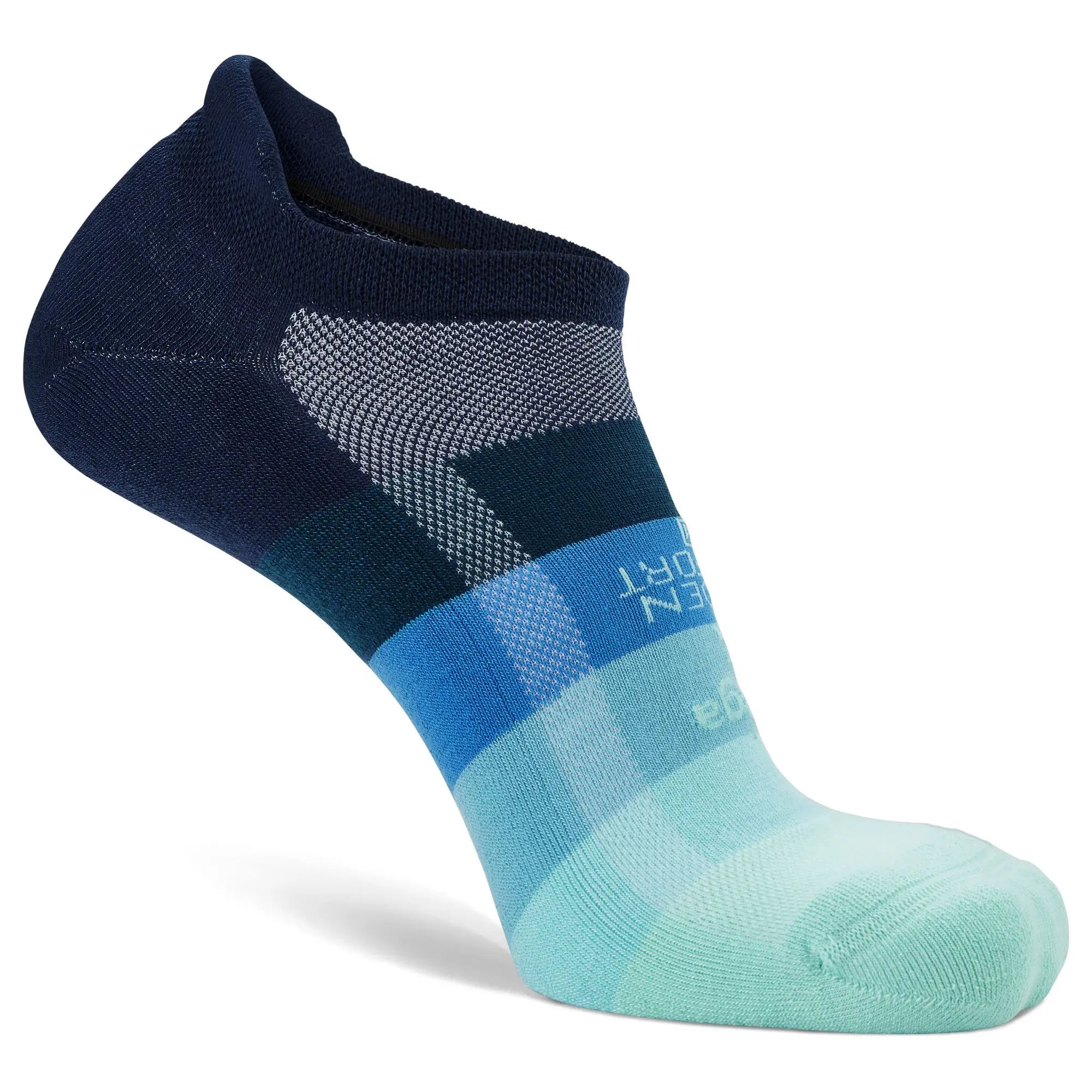 Hidden Comfort Running Socks for Men & Women - Moisture Wicking Cushioned Athletic Socks (Legion Blue/Light Aqua) - Perfect for Jogging, Gym Workouts & Marathon Training