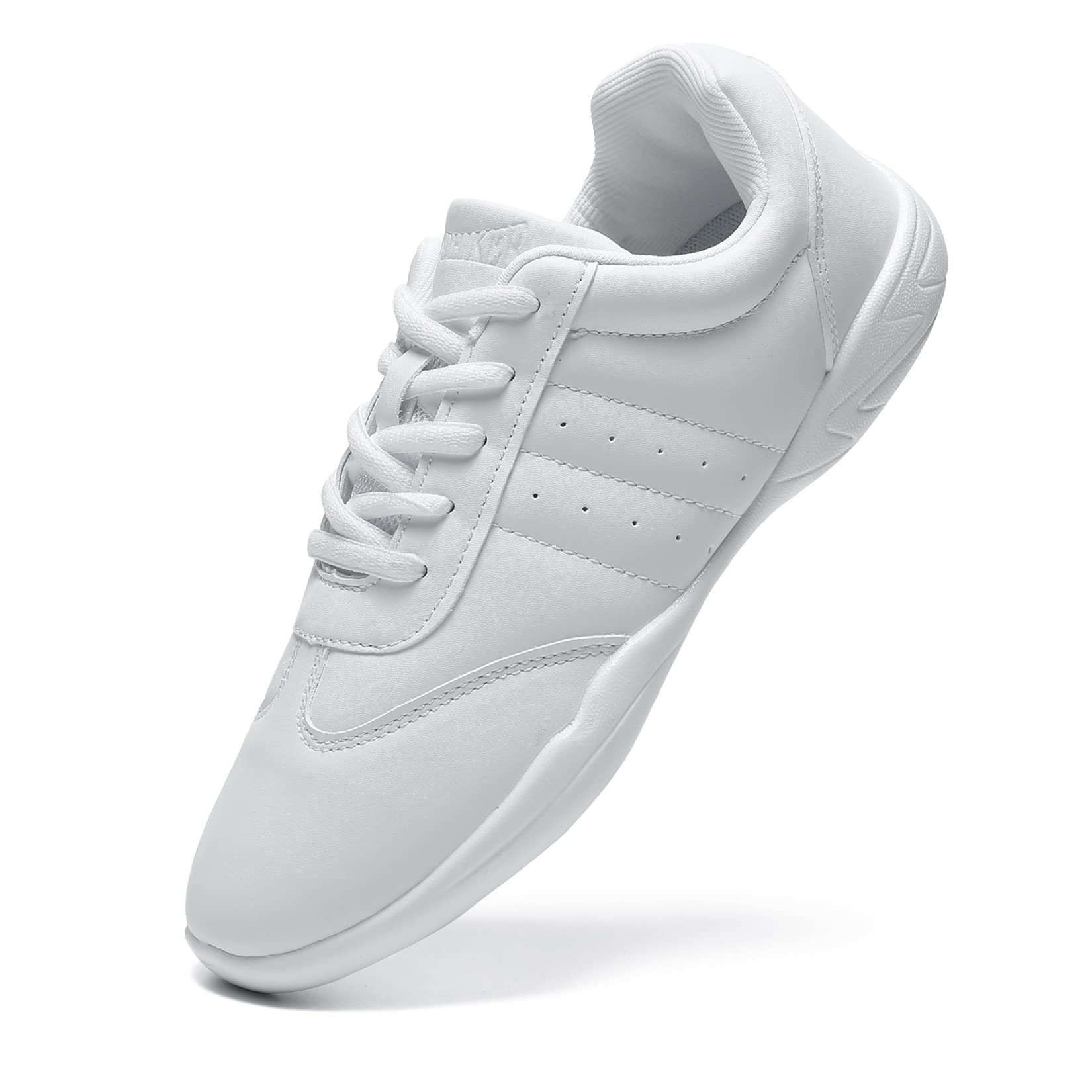 HIKLDK White Cheerleading Shoes for Girls - Youth Dance Sneakers, Fashion Athletic Training Shoes, Comfortable Kids Cheer Shoes for Competitions, Performances & Gym Workouts