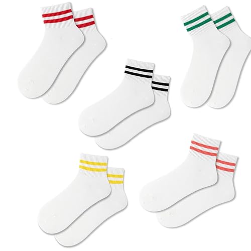 5 Pack Quarter Crew Socks-a