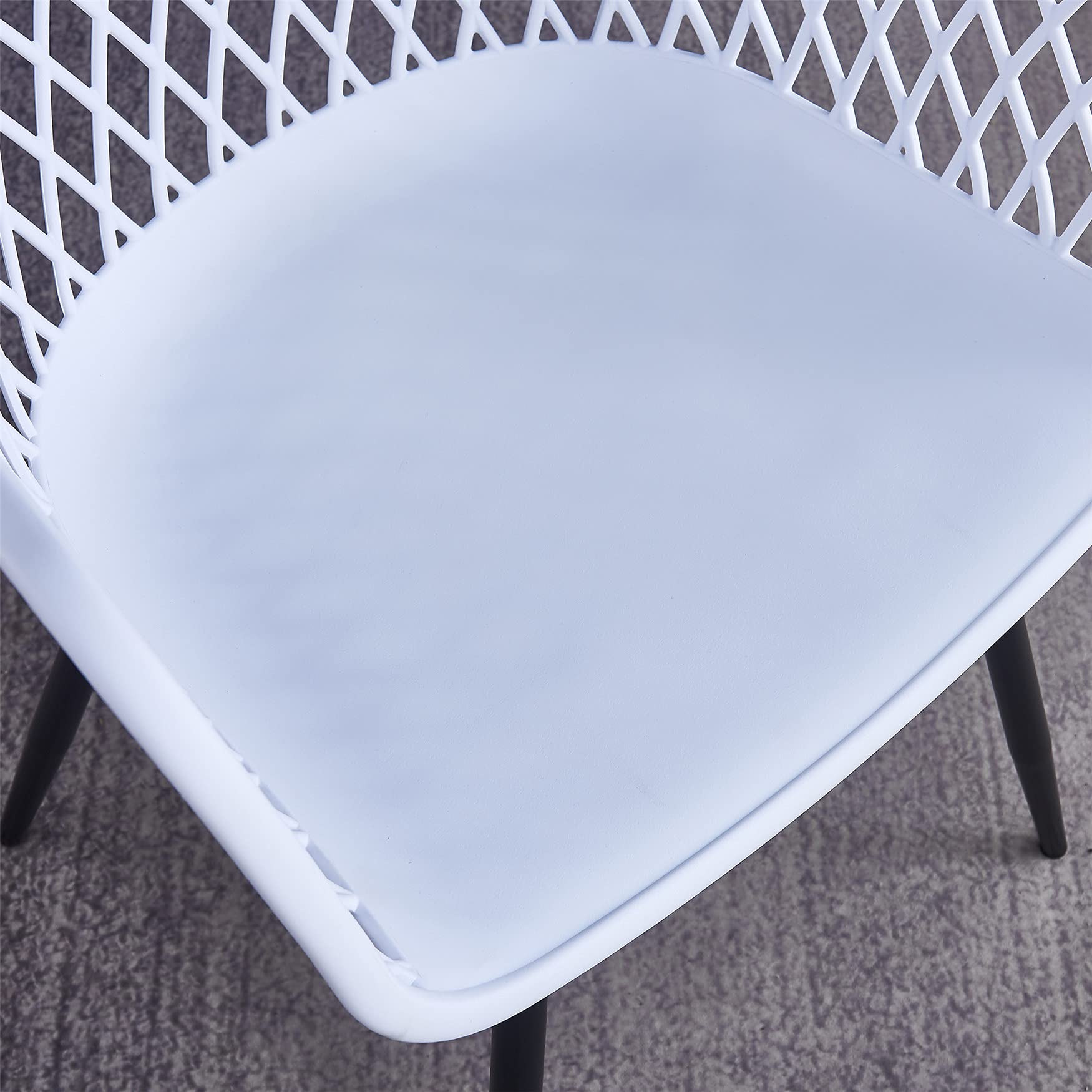 **2-Pack White Plastic Outdoor Dining Chairs - Lightweight & Durable for Patio, Garden, Balcony, Kitchen & Indoor Use - Perfect for BBQs, Parties & Everyday Meals**