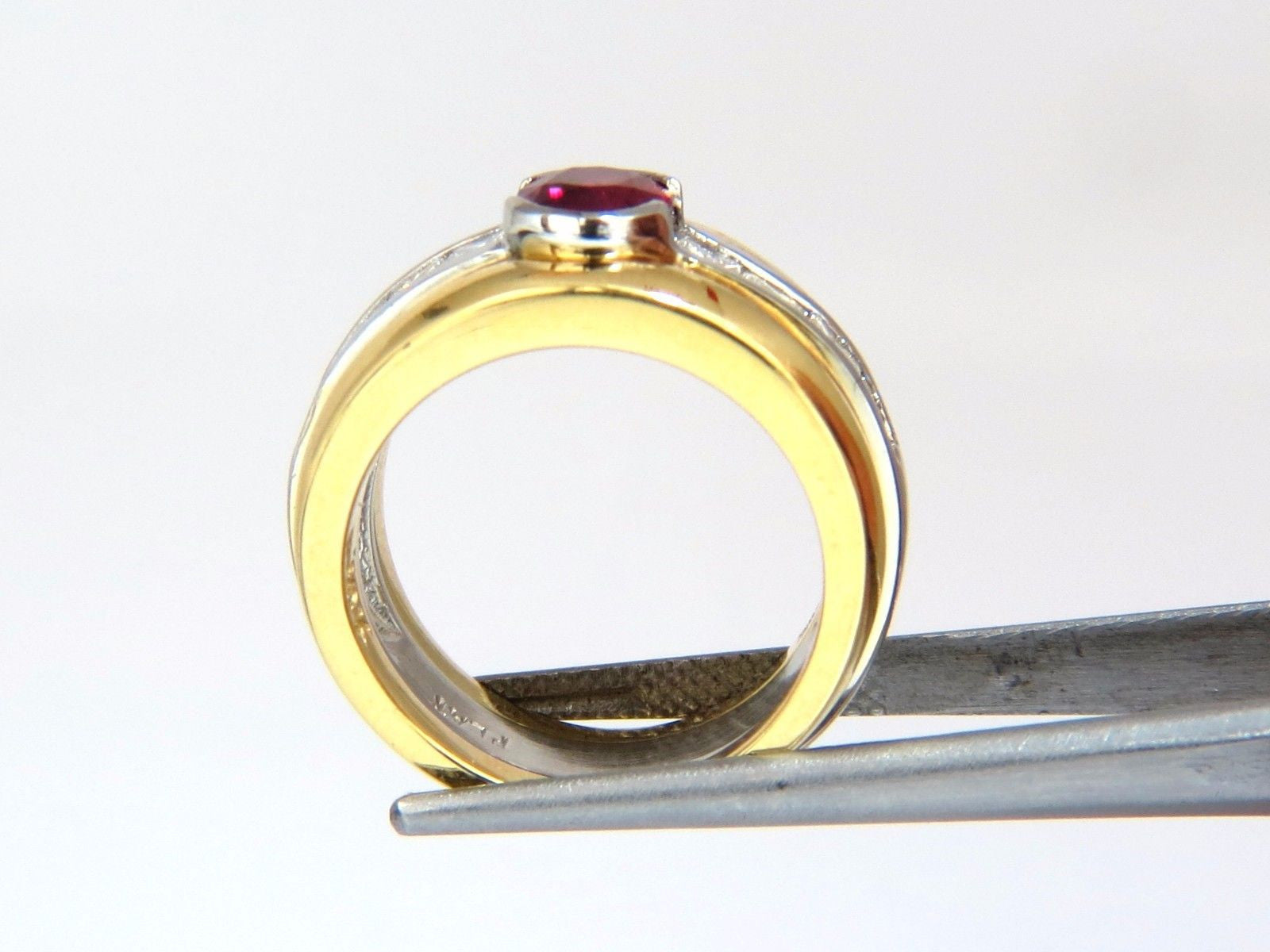 GIA Certified 2.13ct Natural No Heat Ruby Diamond Ring in 18K Gold & Platinum - Perfect for Engagement, Anniversary & Luxury Gift Giving