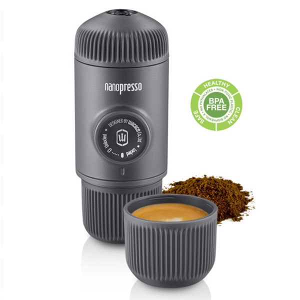 Wacaco NanoPresso NS Portable Espresso Maker Bundle - Compact Handheld Coffee Machine for Travel, Camping & Office Use