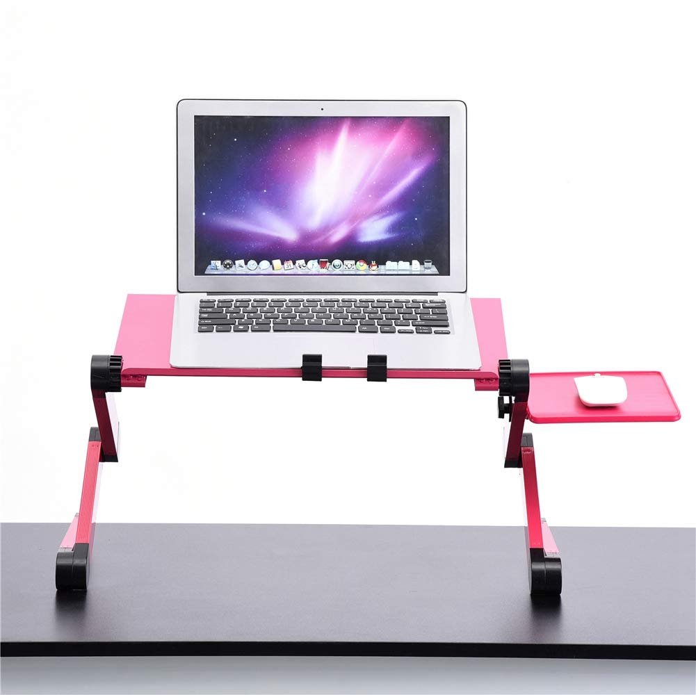 Adjustable Laptop Stand for Bed & Sofa - Portable Ergonomic Lap Desk with Cooling Fans & Detachable Mouse Pad - Perfect for Work, Gaming & Watching TV in Bed or Living Room