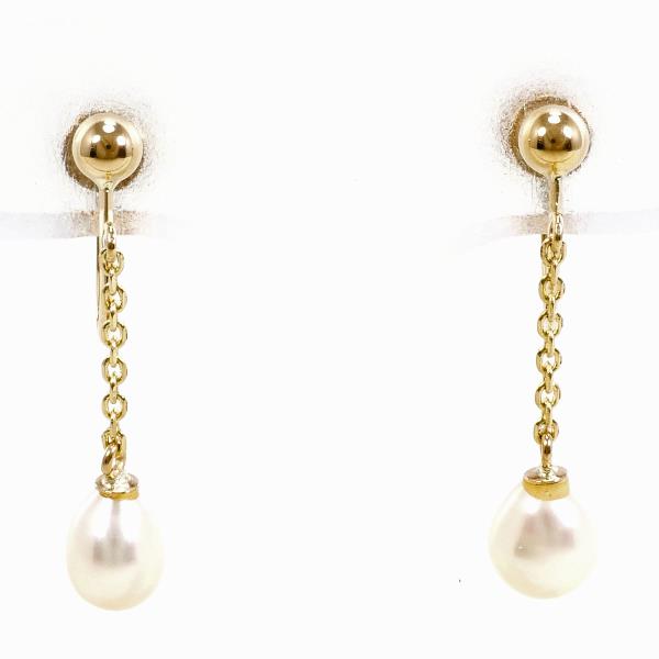 18K Yellow Gold Pearl Earrings for Women – Elegant & Timeless Jewelry Gift for Weddings, Parties & Special Occasions