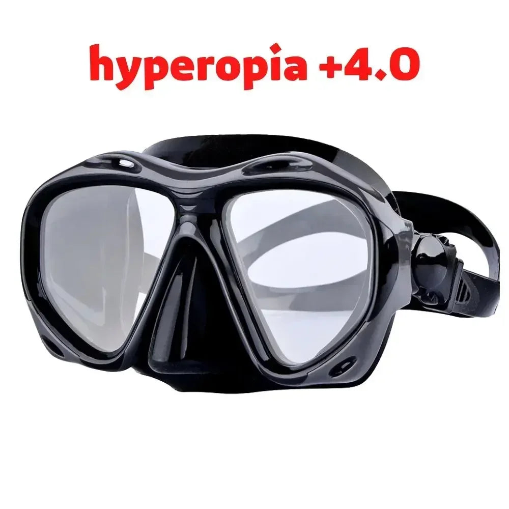 Aleefa Women's Anti-Fog Swim Goggles with Tempered Glass Lenses for Hyperopia – Perfect for Swimming, Snorkeling, and Water Sports