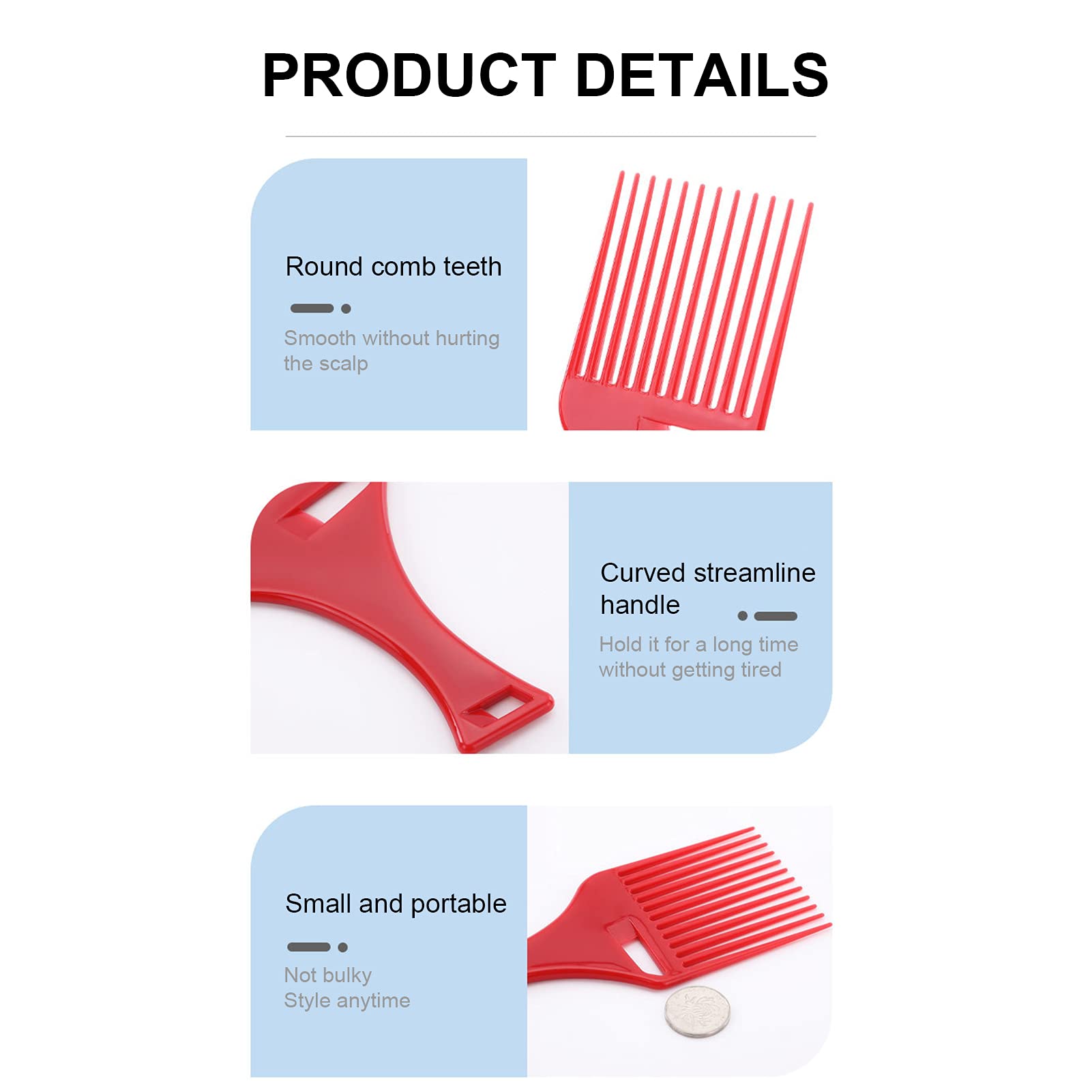 Professional Barber Comb - Yoxier Hair Styling Tool for Cutting, Styling & Detangling - Black Pocket Comb for Salon, Home & Travel Use