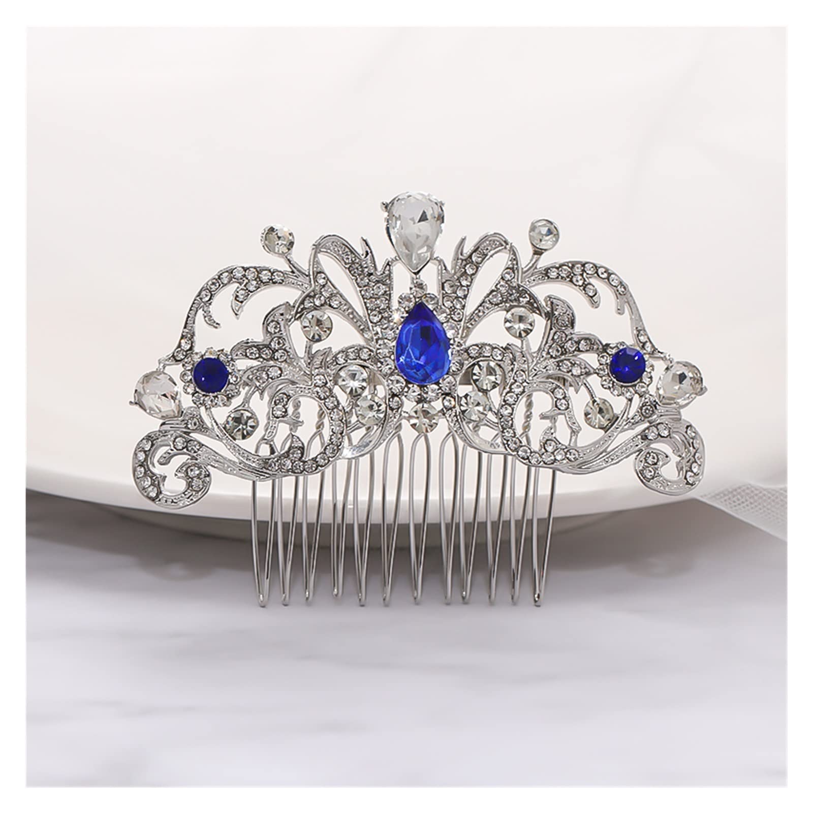 BREFER RHAIYAN Rhinestone Hair Clips for Women - Rose Gold Crystal Bridal Hair Accessories, Wedding Hair Jewelry & Hair Comb - Perfect for Brides, Prom, Parties & Special Occasions