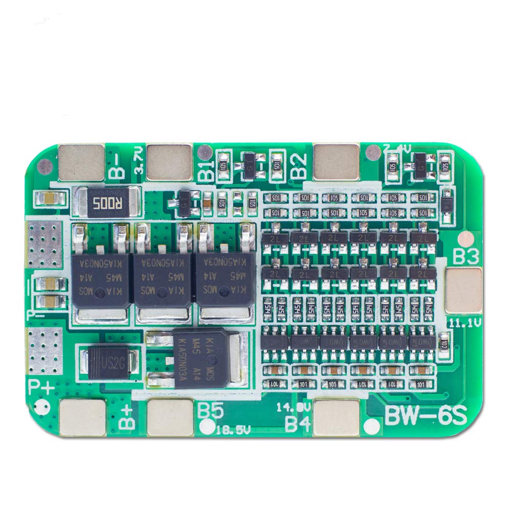 25.2V 15A 18650 Battery Charger PCB BMS Protection Board - Li-ion/LiPo Charger Module for DIY Power Tools, Solar Systems & Electric Vehicles
