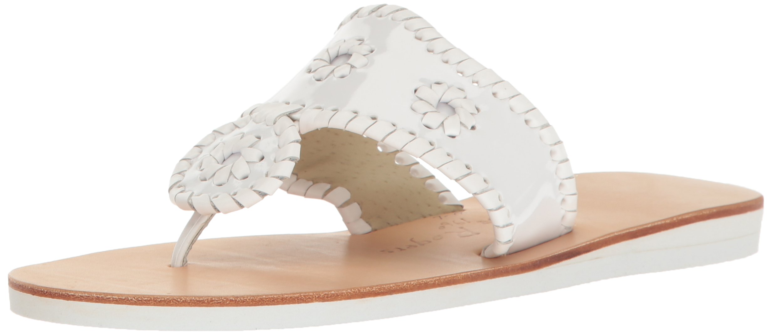 Jack Rogers Women's Boating Jacks Dress Sandal - Comfortable Leather Boat Shoes for Women, Summer Casual & Beach Wedding Sandals - Perfect for Yachting, Vacation and Outdoor Activities