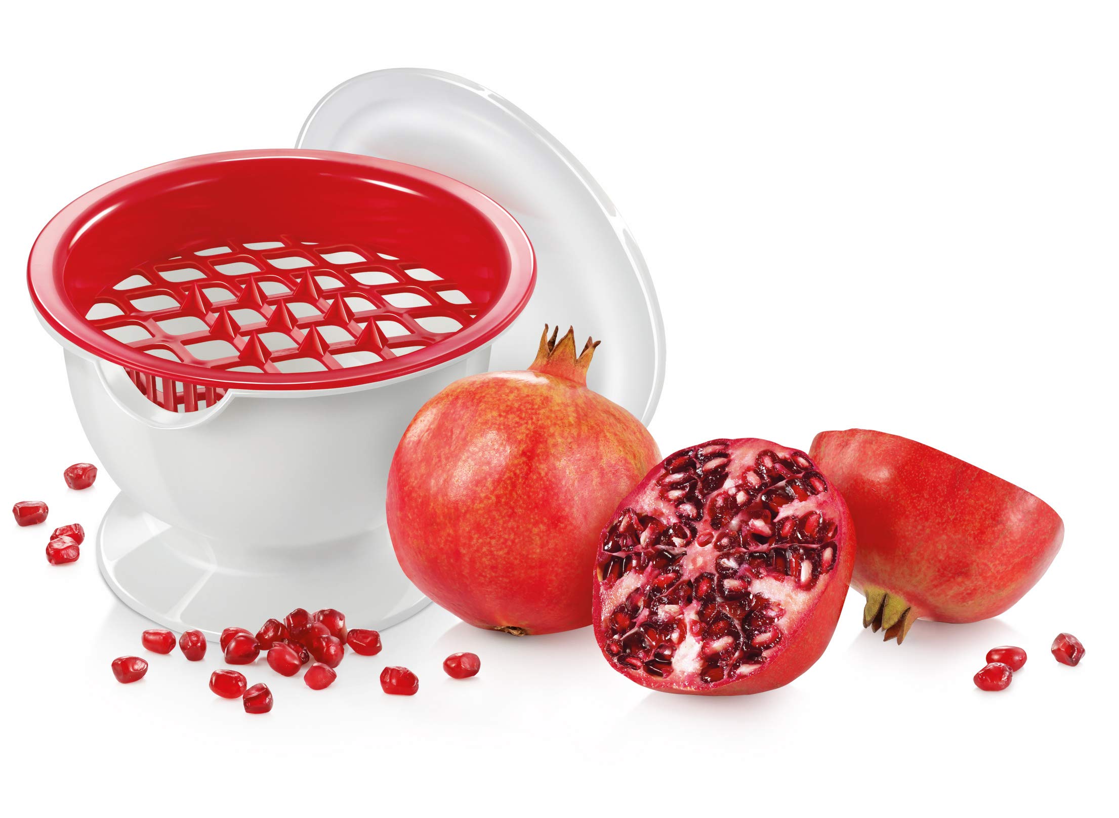 Tescoma Stainless Steel Pomegranate Deseeder Tool - Easy Seed Removal for Fresh Pomegranates - Perfect for Juicing, Salads & Healthy Snacks