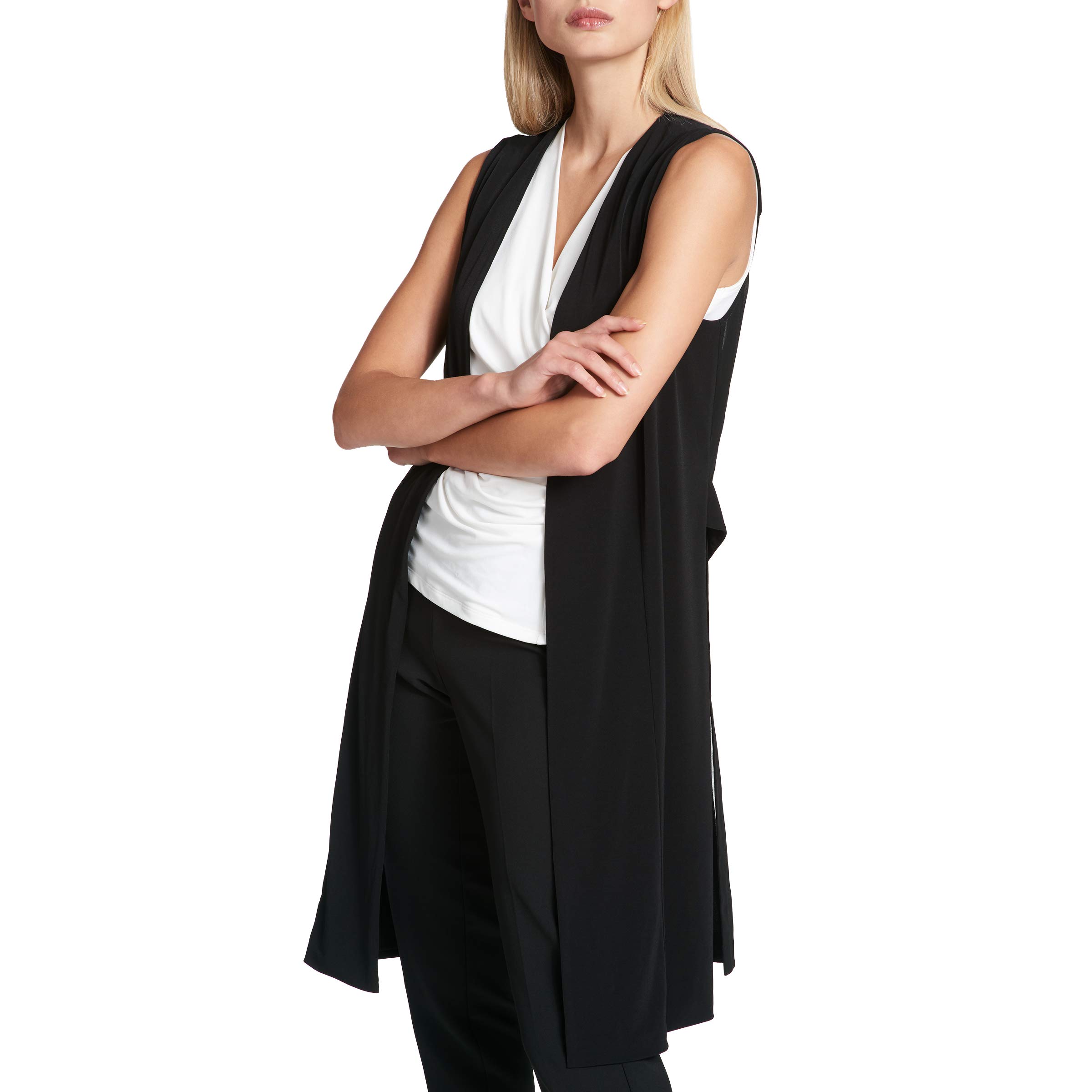 DKNY Women's Sheer Sports Vest - Lightweight Breathable Workout Top for Yoga, Running & Gym