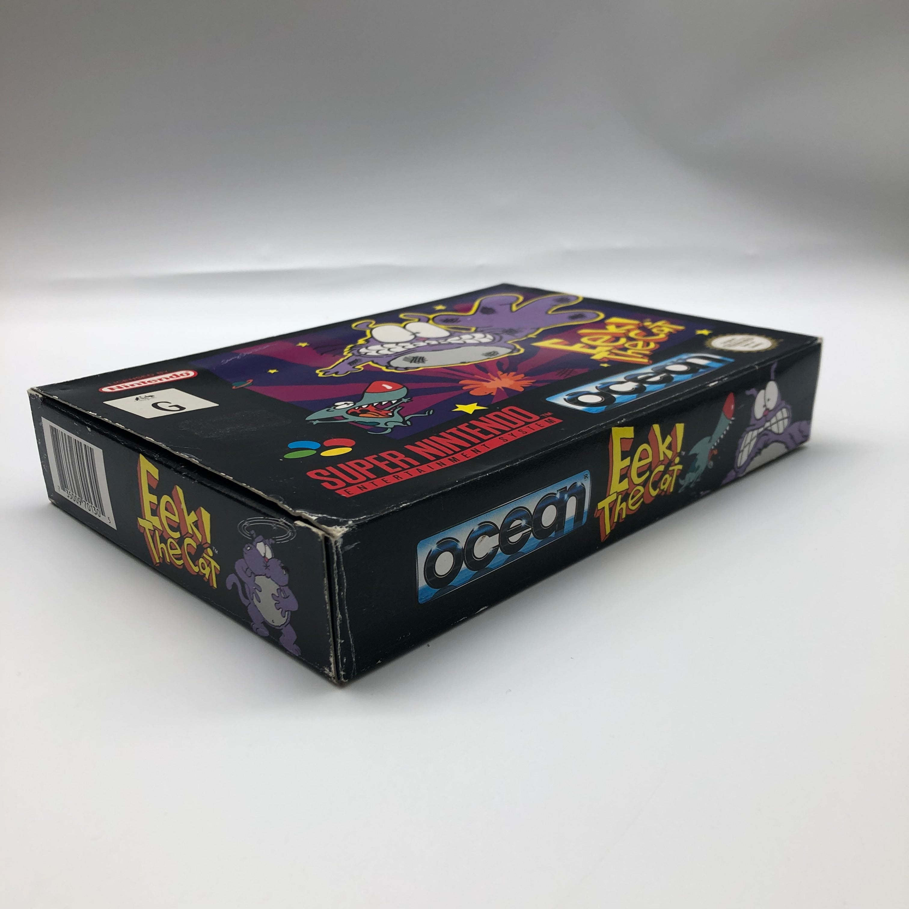 Eek! The Cat Super Nintendo SNES Game - Complete Boxed PAL Version | Retro Gaming Collectible for SNES Enthusiasts & 90s Nostalgia Fans