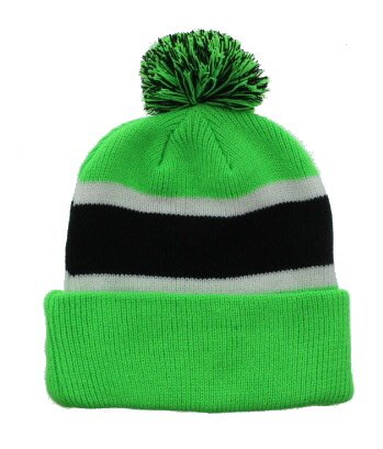 Milani Winter Stripe Thick Pom Beanie with Cuff Skull Cap Hat - Warm Knit Hat for Men & Women - Perfect for Snowboarding, Skiing & Cold Weather