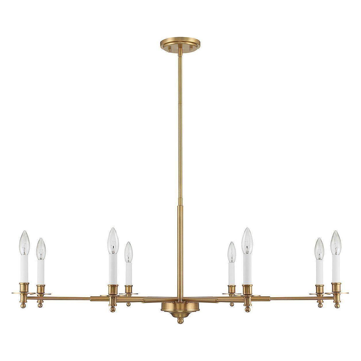 Elegant Jasmine 8-Light Crystal Chandelier for Dining Room & Living Room - Modern Ceiling Lighting Fixture for Home Decor