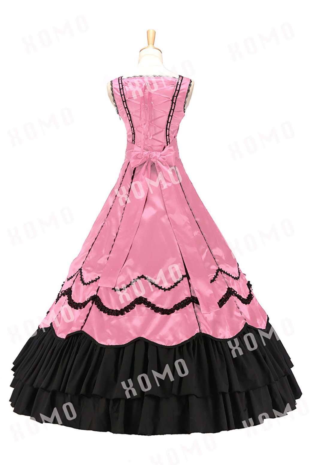 Elegant Civil War Gothic Southern Belle Satin Evening Dress - Sleefless Vintage Gown for Historical Reenactments & Themed Parties