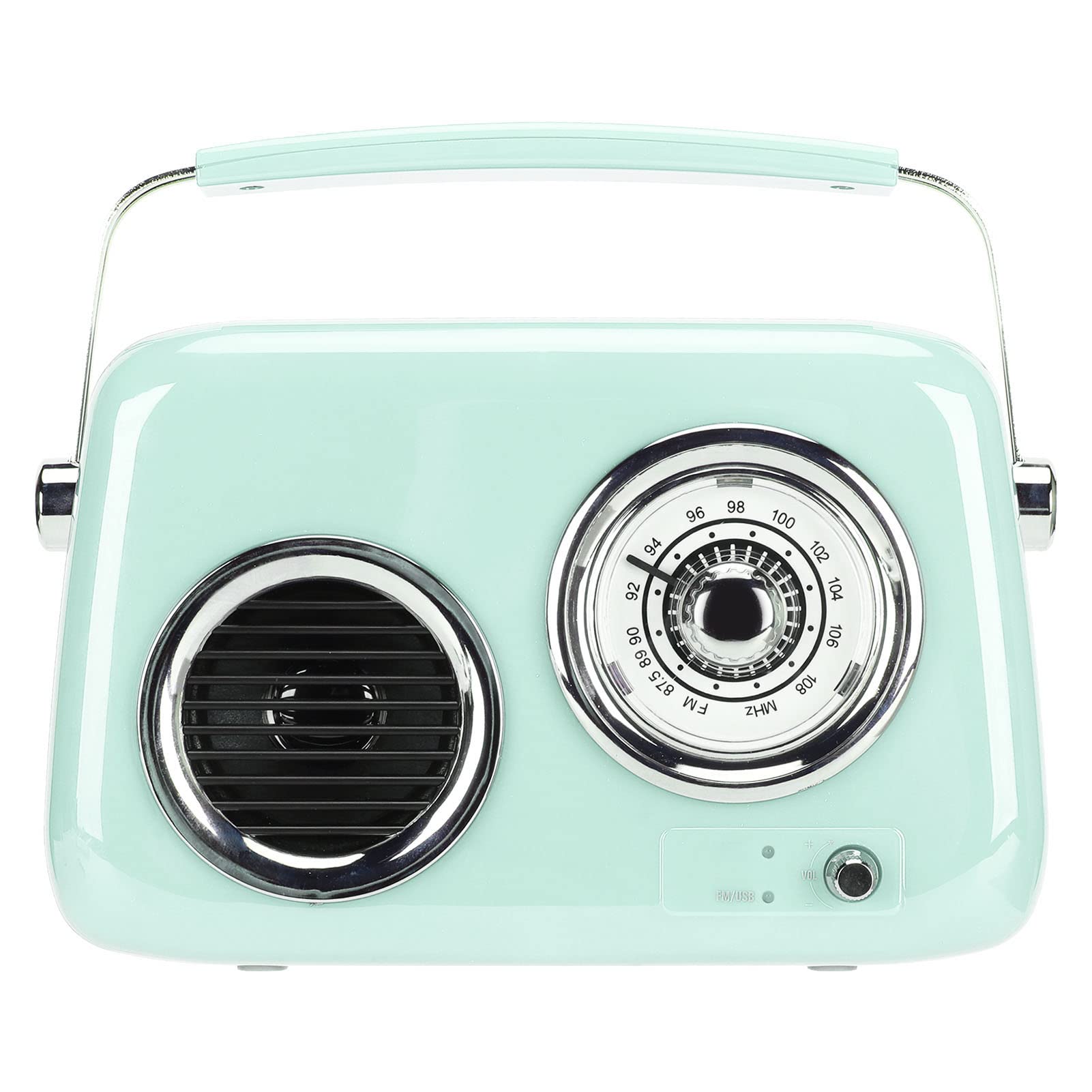 Vintage Bluetooth Speaker with FM Radio & USB Playback - 5W Portable Wireless Retro Speaker, HiFi Stereo Sound, Old Fashion Style for Outdoor, Party, Travel, Home Decor (Mint Green) - Perfect for Picnics, Beach Days & Vintage-Themed Gifts