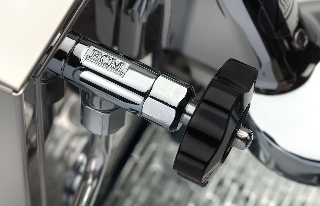 ECM Mechanika V Slim Espresso Machine with Olive Wood Accents - Perfect for Home Baristas & Coffee Enthusiasts