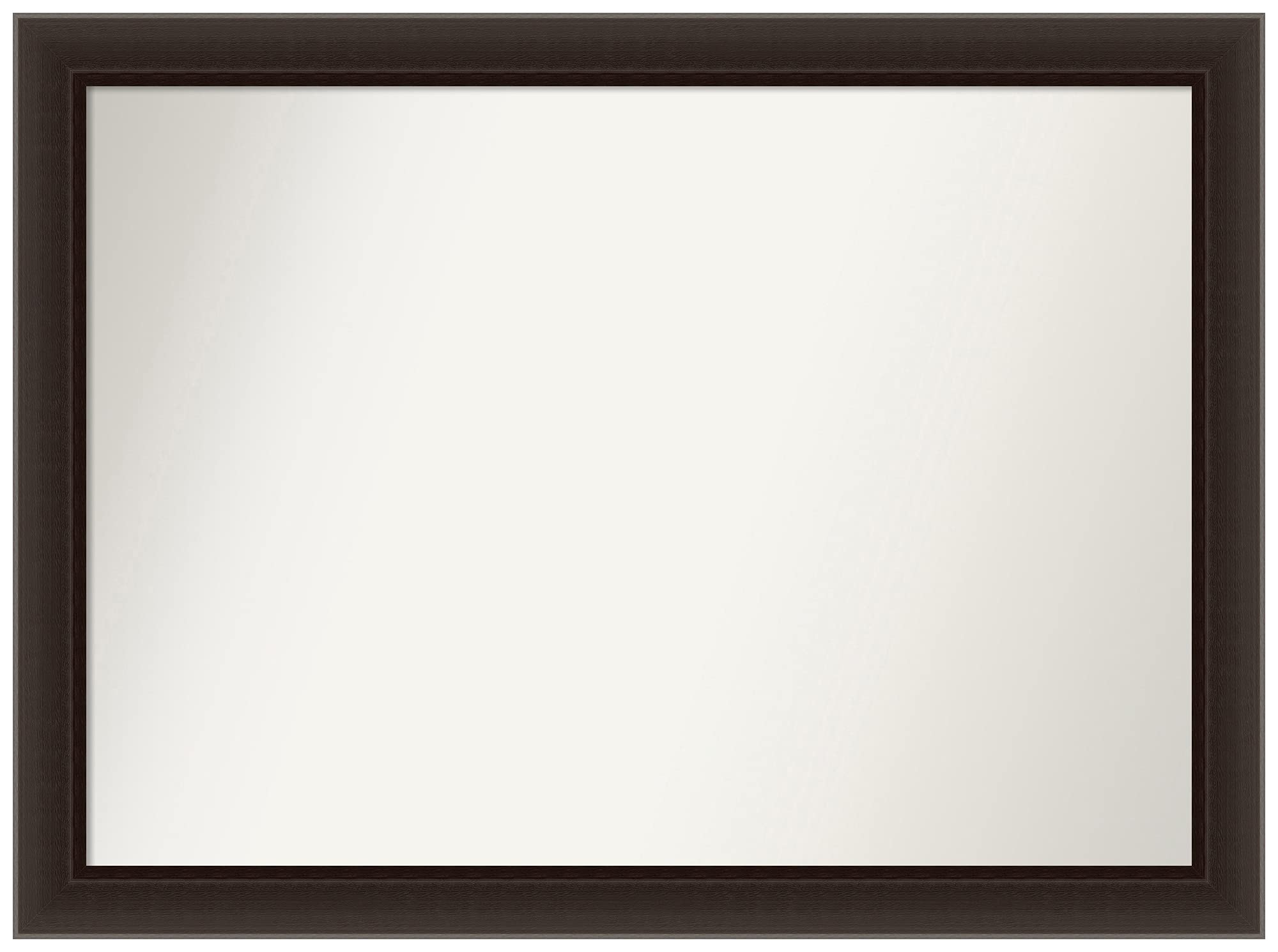 Amanti Art Non-Beveled Custom Wall Mirror 25.5x34.5 Inches - Romano Espresso Narrow Frame - Bathroom & Living Room Decor - Available in Various Custom Sizes