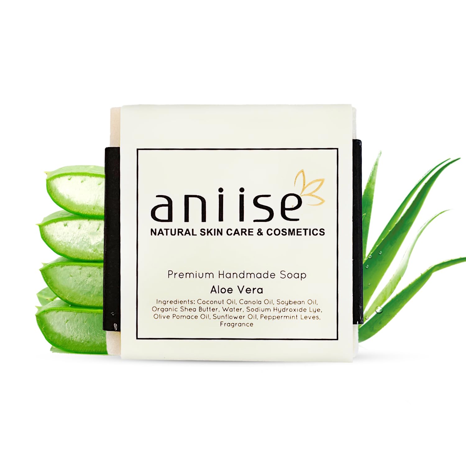 Aloe Vera Soap for Face & Body - Vitamin A & E Enriched, Vegan & Cruelty-Free - Gentle Cleansing for Oily, Sensitive & Acne-Prone Skin - Paraben, Acid & Alcohol Free - Perfect for Daily Skincare Routine & Sensitive Skin Care