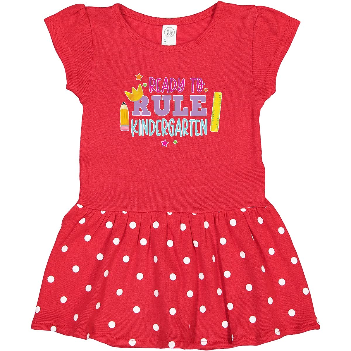 Inktastic Ready to Rule Kindergarten Back to School Toddler Dress - Cute First Day Outfit for Girls & Boys - Perfect for Classroom, Graduation & Playdates