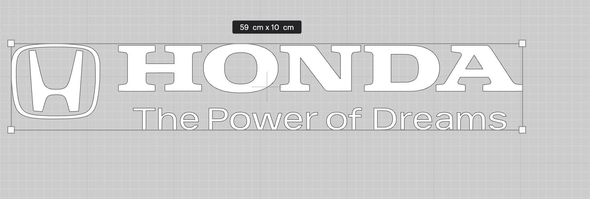 Custom EPP® Windshield & Bumper Stickers - Honda 'The Power of Dreams' Decals for Cars, Trucks & Motorcycles - Perfect for Showcasing Brand Loyalty & Personal Style