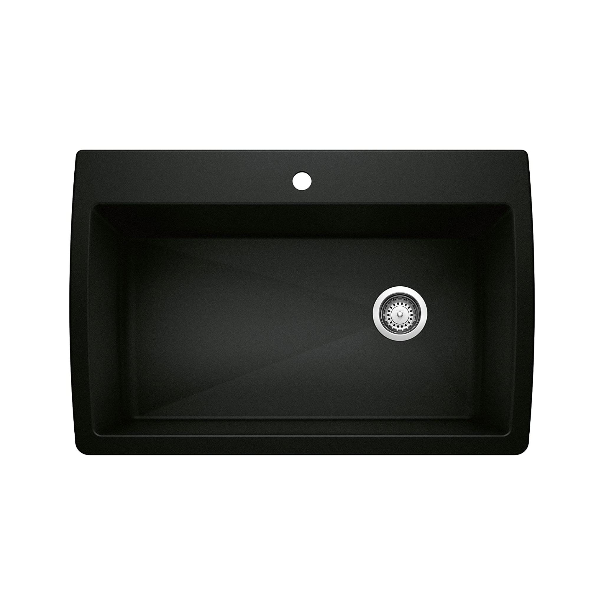Blanco Diamond Super Single Dual Mount SILGRANIT Kitchen Sink - Premium Undermount or Drop-In Stainless Steel Sink for Modern Kitchens | Perfect for Food Prep, Dishwashing & Entertaining